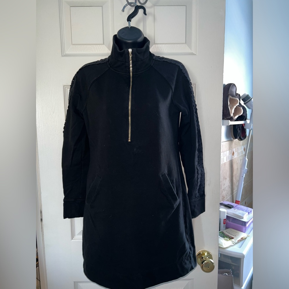 Lilly Pulitzer Skipper Solid Black Popover Dress